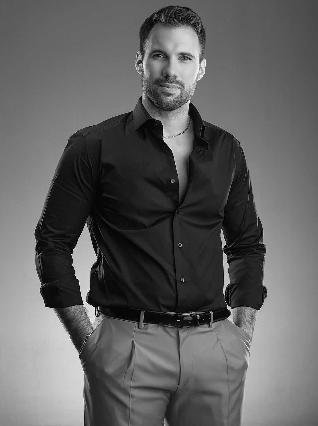 Muška košulja crna Martin Arbanas